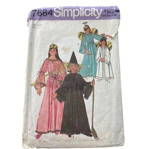 70s Simplicity 7684 Sewing Pattern Size Medium 6–8 Witch Princess Angel CUT